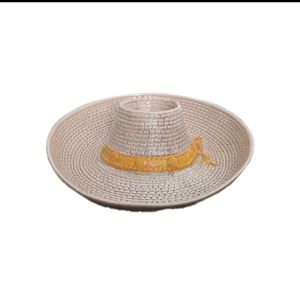 Vintage Sombrero Chips & Salsa Bowl | USA Pottery Fiesta Taco Night Serving Dish